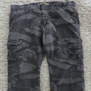 Wrangler Pants Men's 36 X 30 Camo Cargo Regular Taper Utility Military 9 Pockets